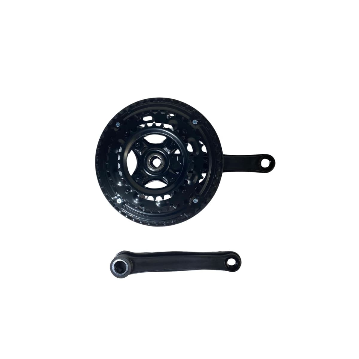 Pedivela Aço Triplo LTX 28/38/48D Preto e Cinza 175mm Com Protetor