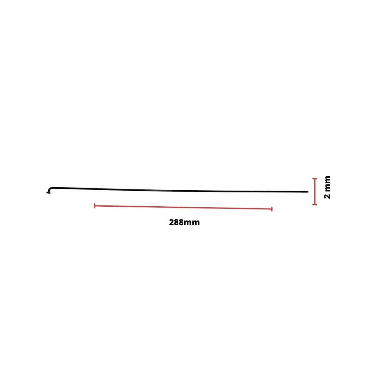 Raio Fino 288x2,00mm Aço GTS Comum Preto Groza