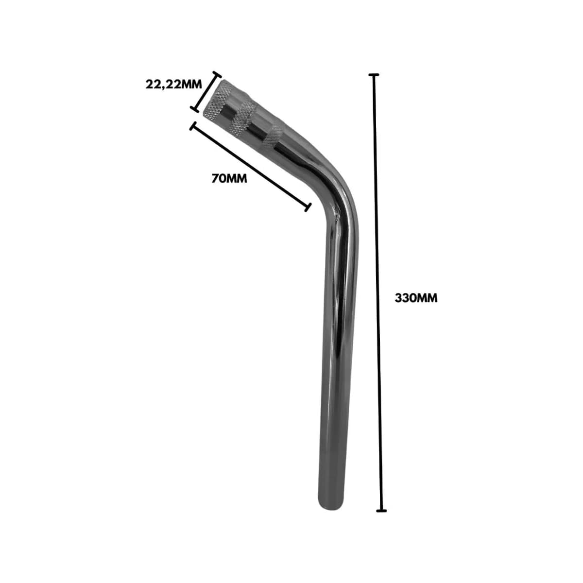 Canote de Selim Curvo Diniz Aço 22,2mm X 330mm