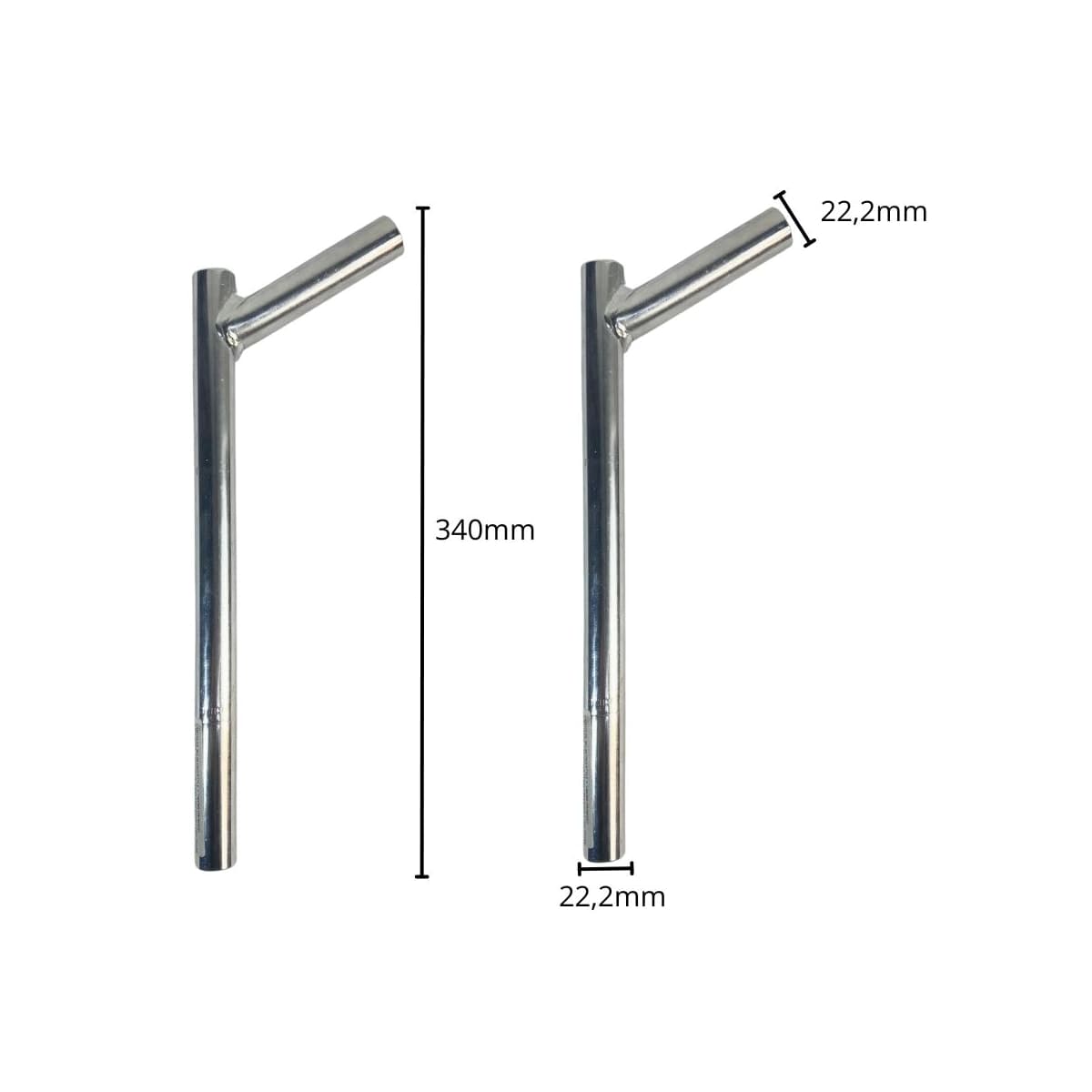 Canote de Selim Tubo Cross Aço 22,2mm X 340mm Cromado
