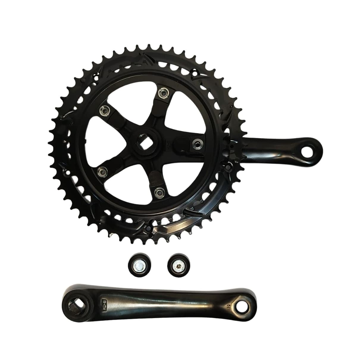 Pedivela Alumínio Duplo LTX 42/52D Preto 170mm Ponta Quadrada