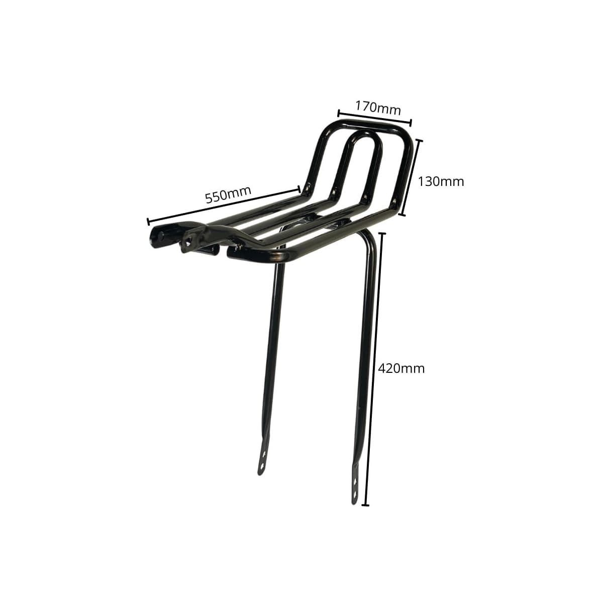 Bagageiro de Bicicleta Tubular Aro 26 Pro Roll Preto