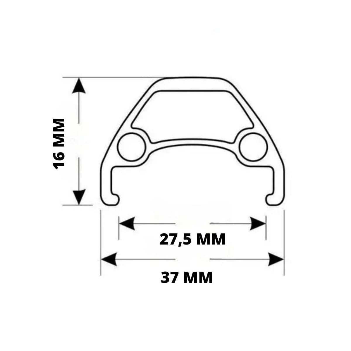 Aro 20x2 Aço Comum Importado Carga Cromado 36 F
