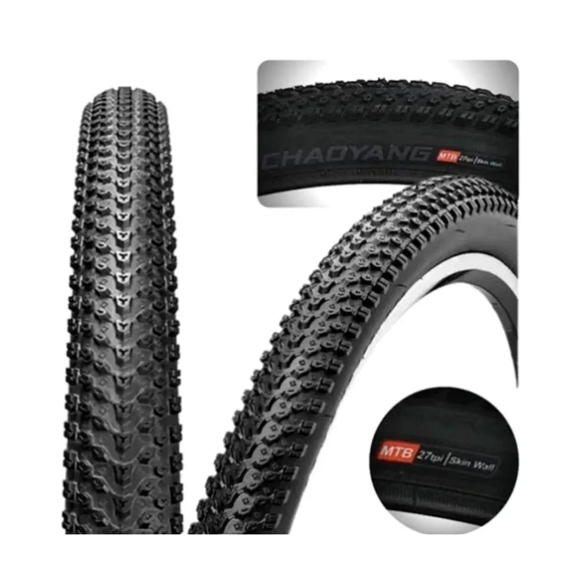 Pneu 29x2.10 ChaoYang H-5129 Preto Victory Skinwall Banda Leve
