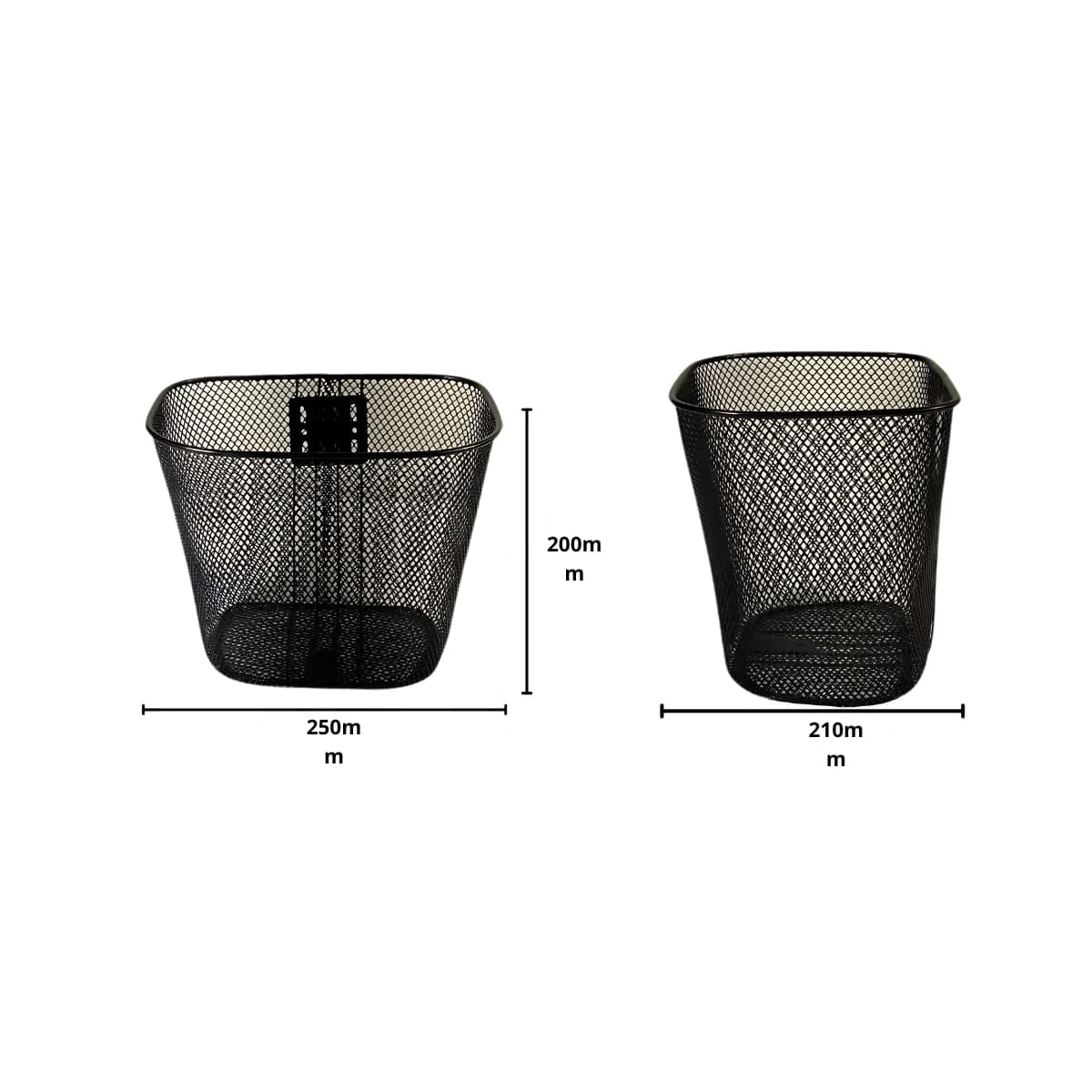 Cesta de Bicicleta Média Aro 20 Importado Aço Preto