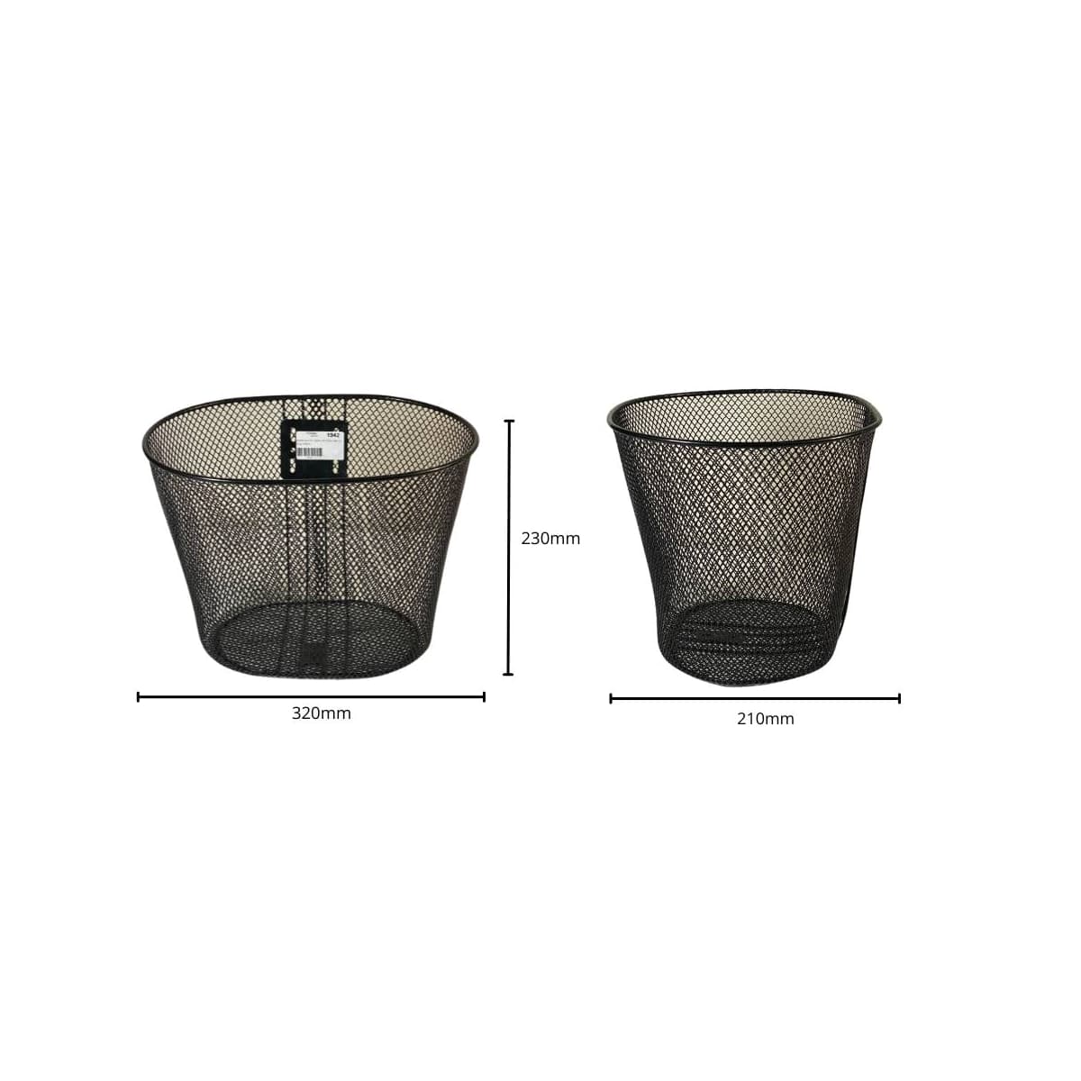 Cesta de Bicicleta Média Oval Aro 26 Volpx Aço Preto