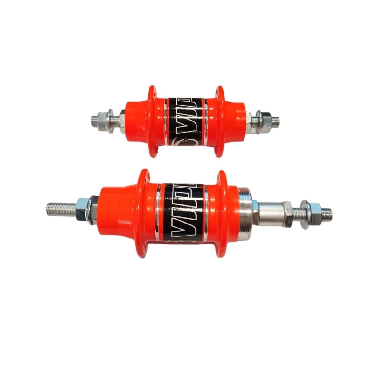 Cubo Alumínio Rosca Viper 36 Furos Com Rolamento Laranja Neon