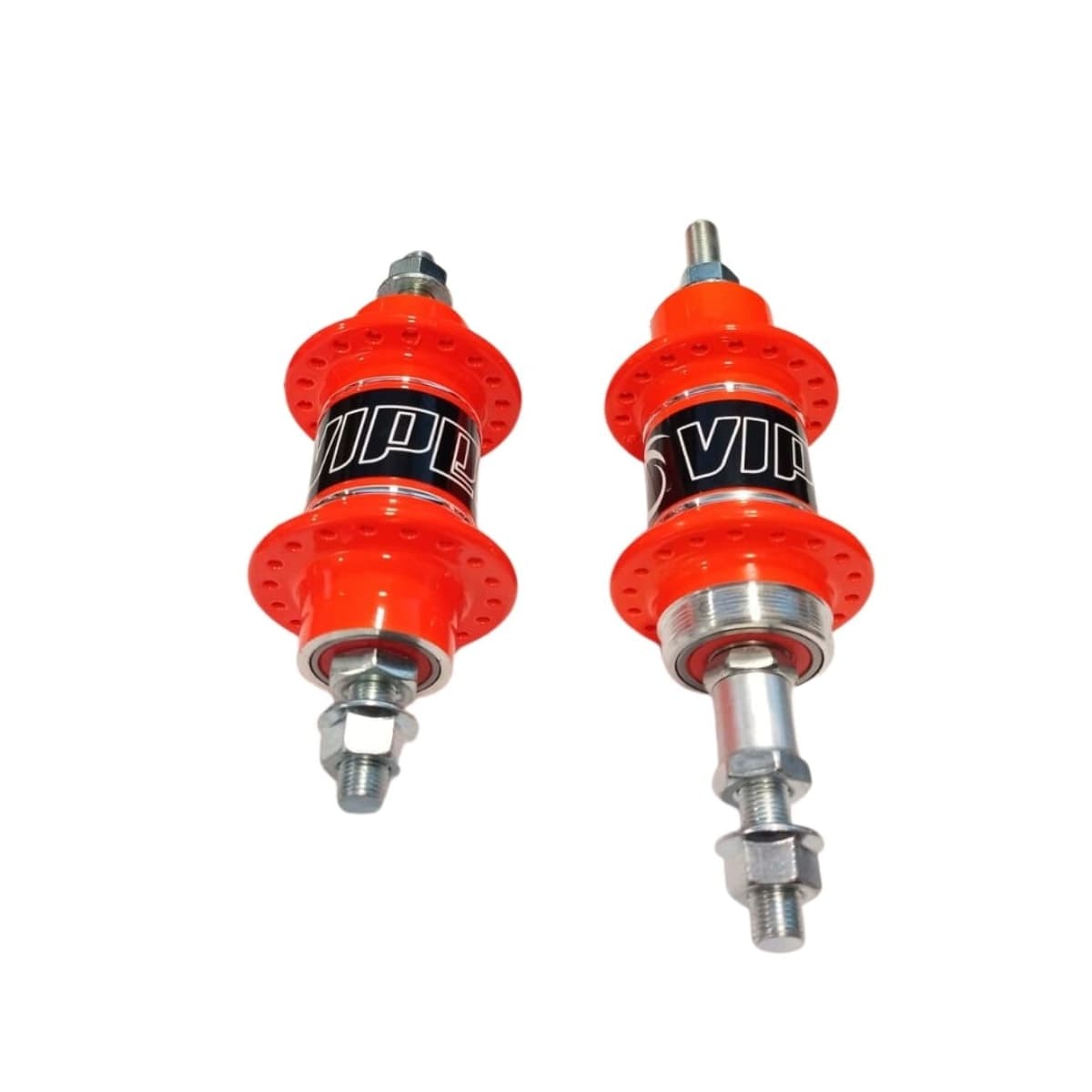 Cubo Alumínio Rosca Viper 36 Furos Com Rolamento Laranja Neon