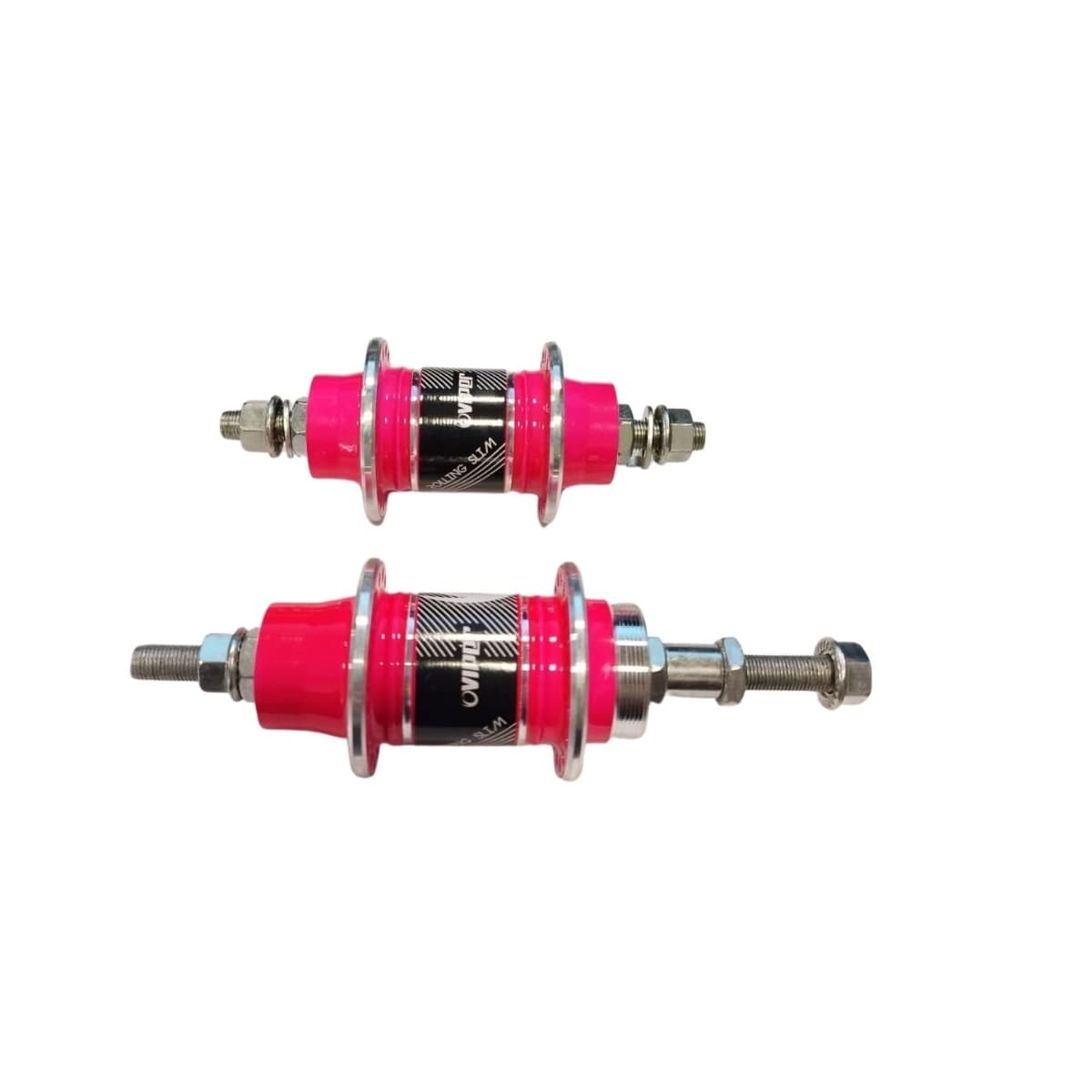 Cubo Alumínio Rosca Viper 36 Furos Com Rolamento Rosa Neon
