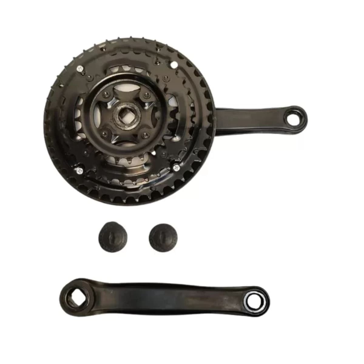 Pedivela Aço Triplo LTX 24/34/42D Index Reduzido Preto 175mm Ponta Quadrada Com Protetor Azul