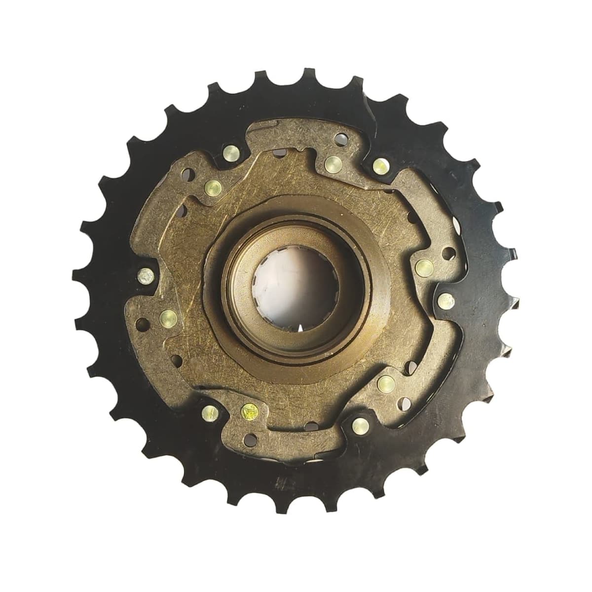 Roda Livre Catraca 7V Shimano TZ-500 Index Marrom com Preto 14/28D