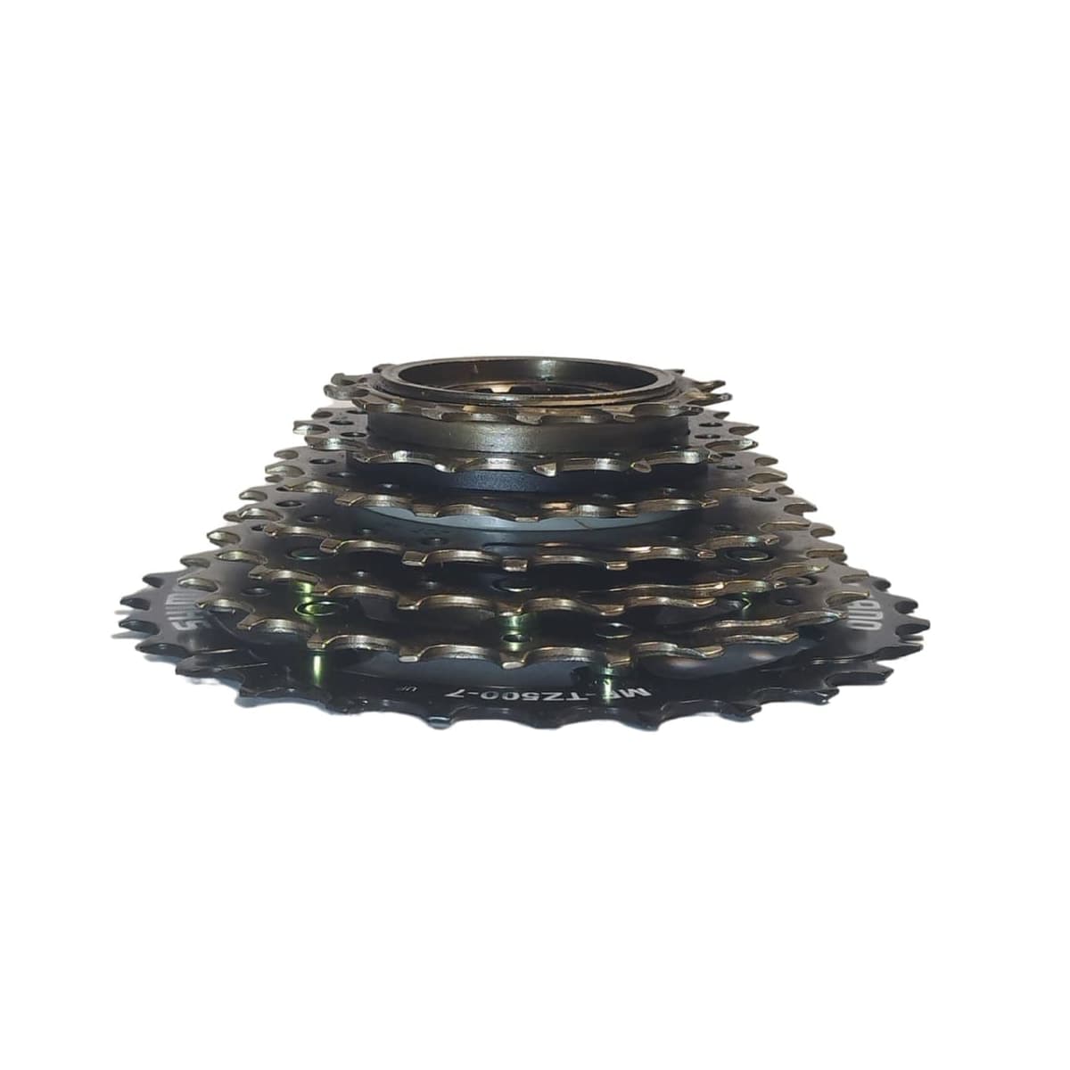 Roda Livre Catraca 7V Shimano TZ-500 Index Marrom com Preto 14/28D