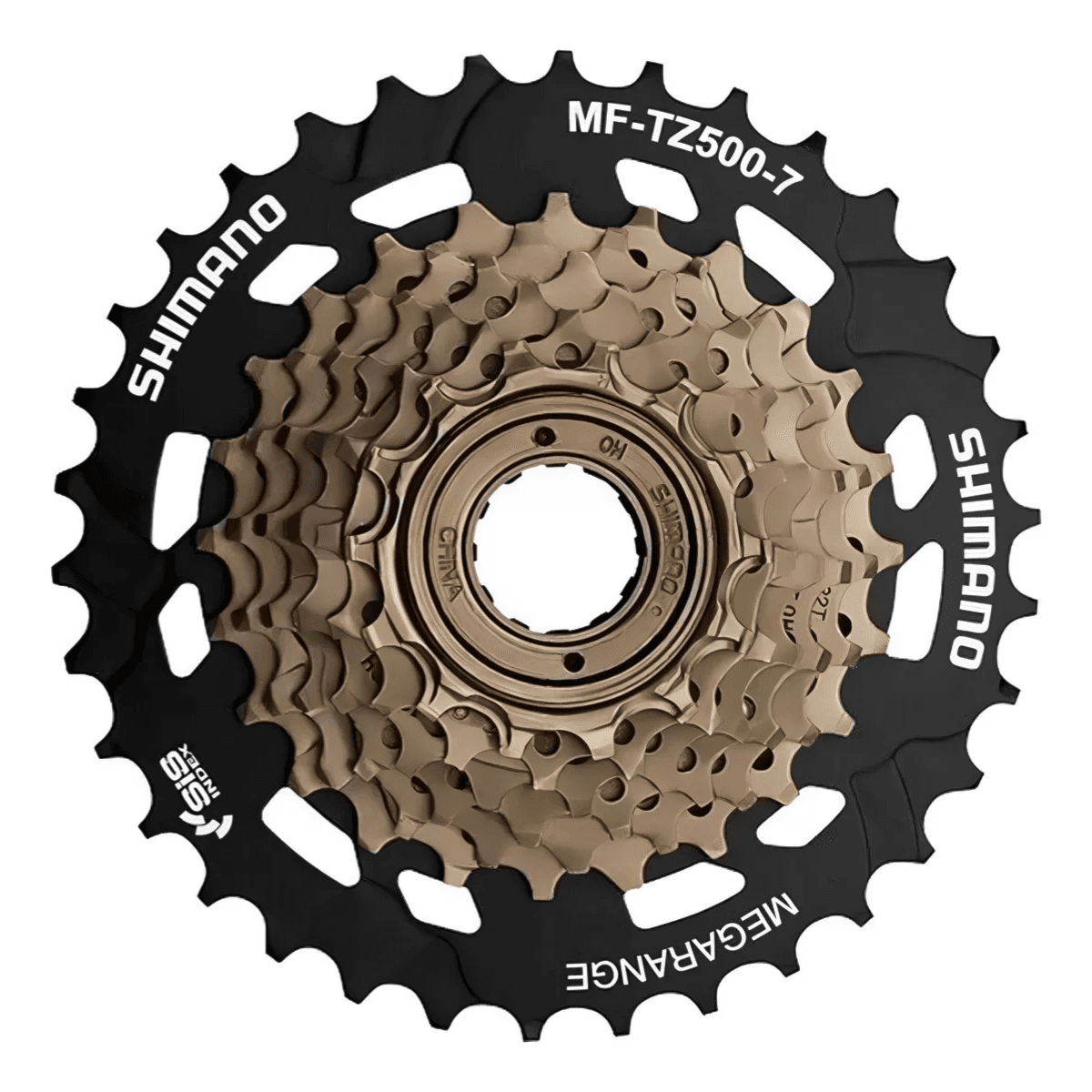 Roda Livre 7 Velocidade Shimano Tourney TZ-500 Index Marrom 14/34D