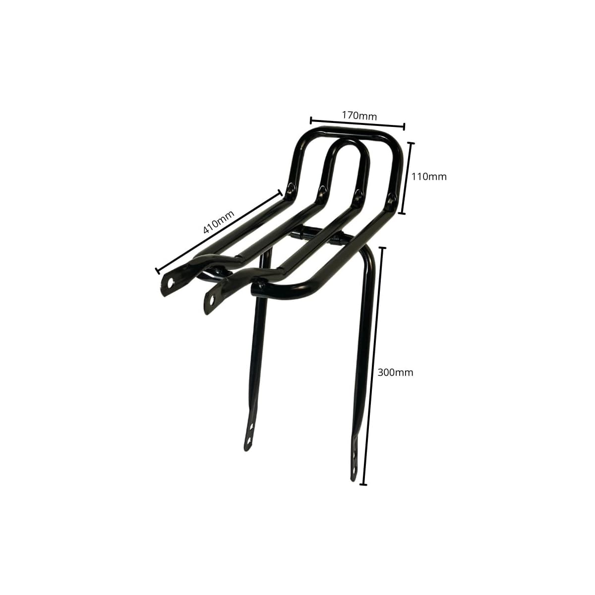 Bagageiro de Bicicleta Tubular Aro 20 Pro Roll Preto