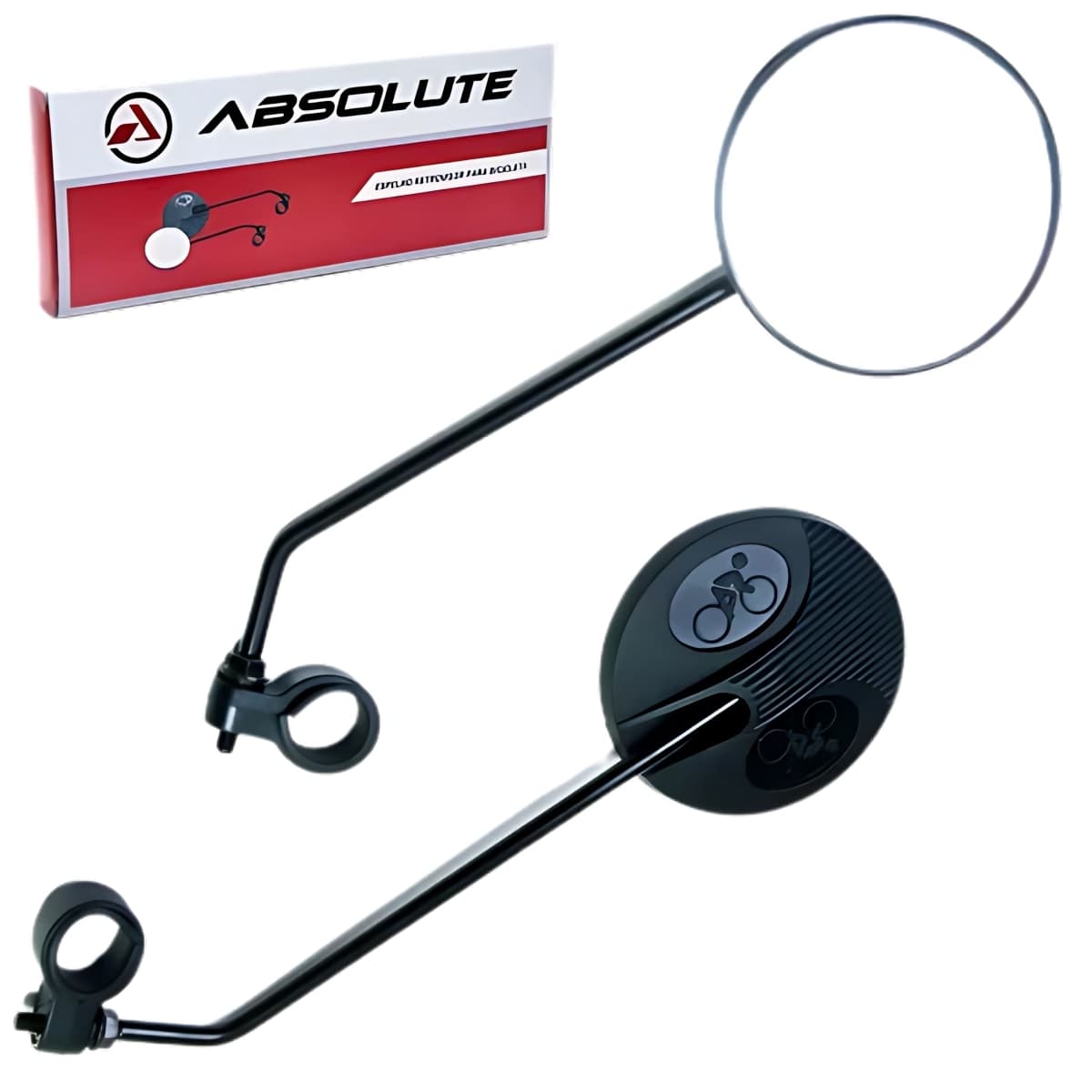 Espelho Retrovisor Bike Absolute Redondo Preto