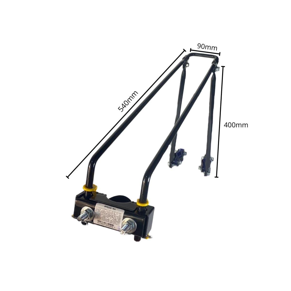 Bagageiro de Bicicleta Tubular Kalf Preto Regulavel