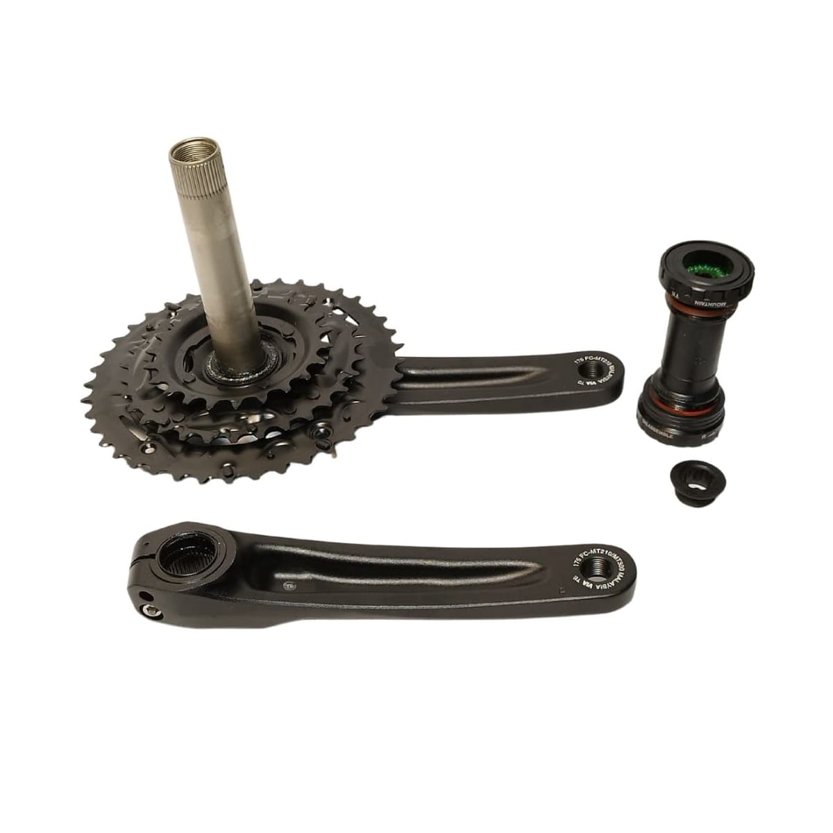 Pedivela Alumínio Triplo Shimano Altus MT-210 22/30/40D Reduzido Preto 175mm Hollowtech 9V