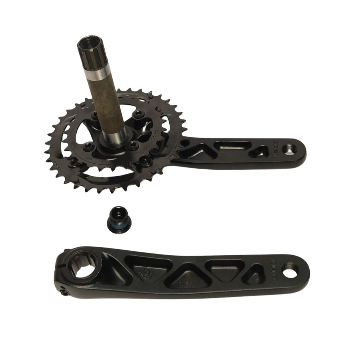 Pedivela Alumínio Duplo Samox TAF-31 26/36D Preto 175mm Hollowtech 11V