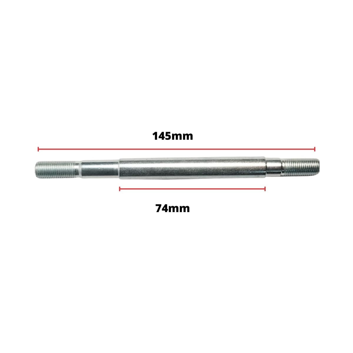 Eixo Traseiro Furado Nek 145mm Aço Grosso 3/8