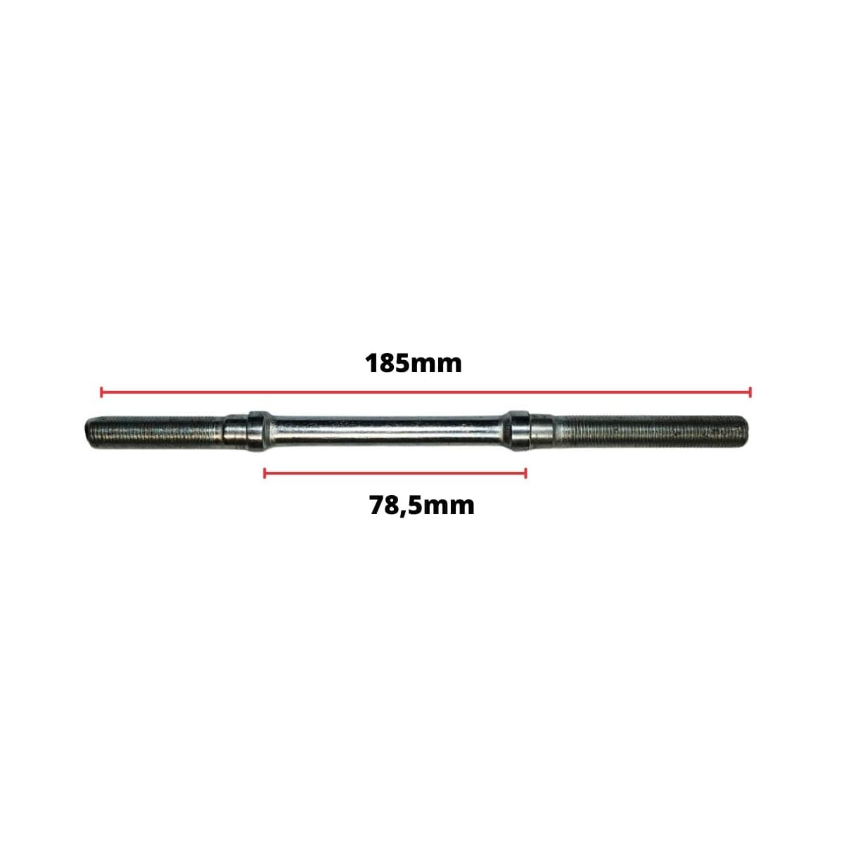 Eixo Traseiro Nek 185mm Aço Grosso 3/8 Com Batente