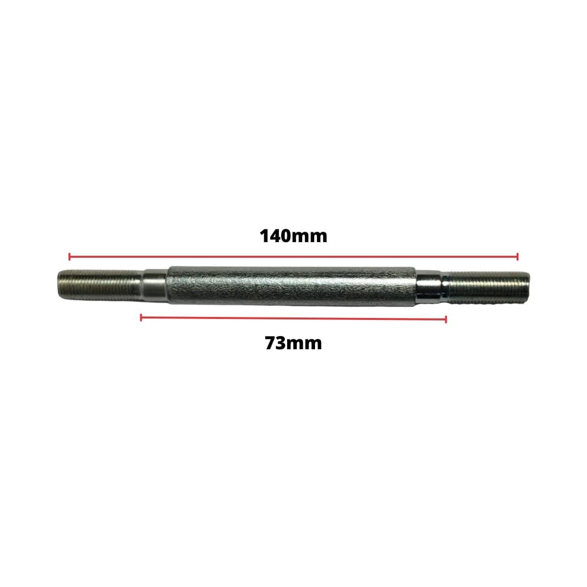 Eixo Dianteiro Com Batente Nek 140mm Aço Prata Grosso 3/8