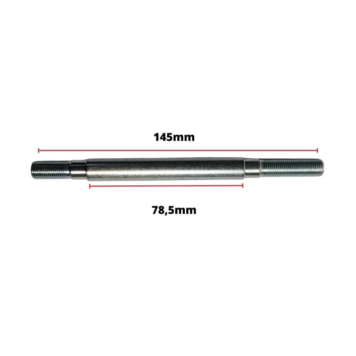 Eixo Traseiro Furado Nek 145mm Aço Grosso 3/8 Com Rolamento