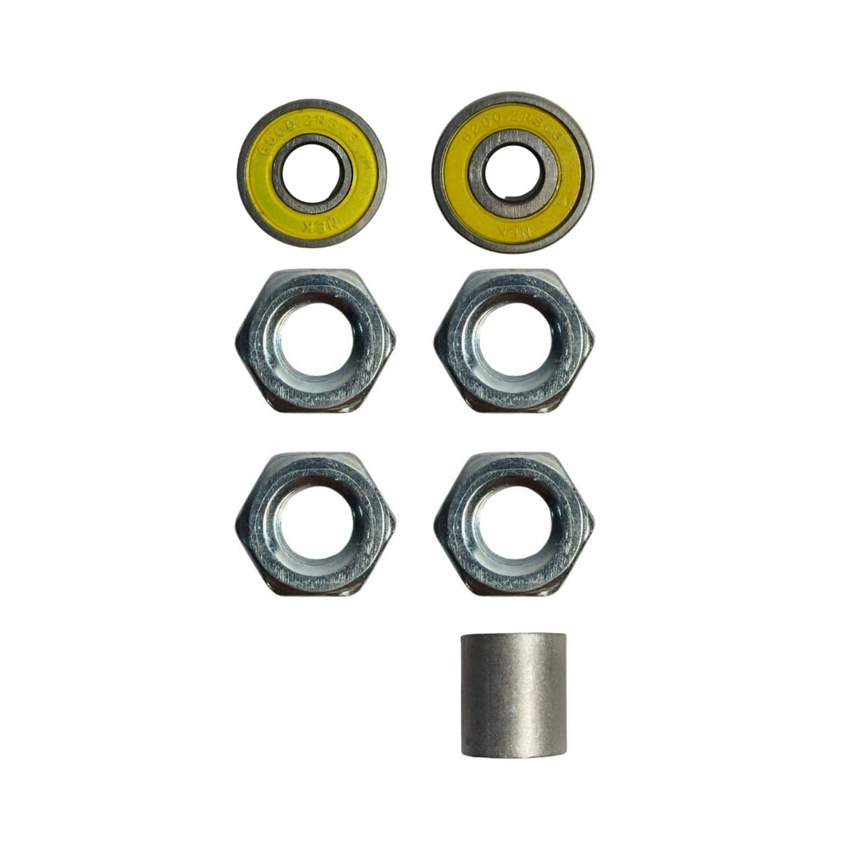 Eixo Traseiro Furado Nek 145mm Aço Grosso 3/8 Com Rolamento