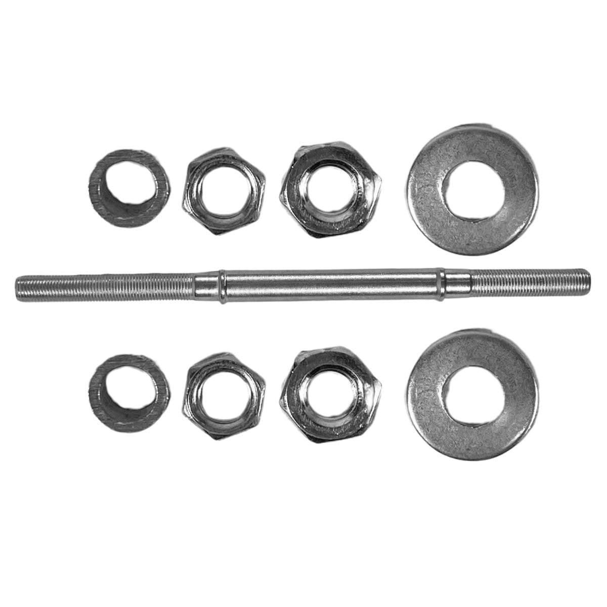 Eixo Traseiro NEK 185mm Aço Zincado Grosso 3/8 Espaçador