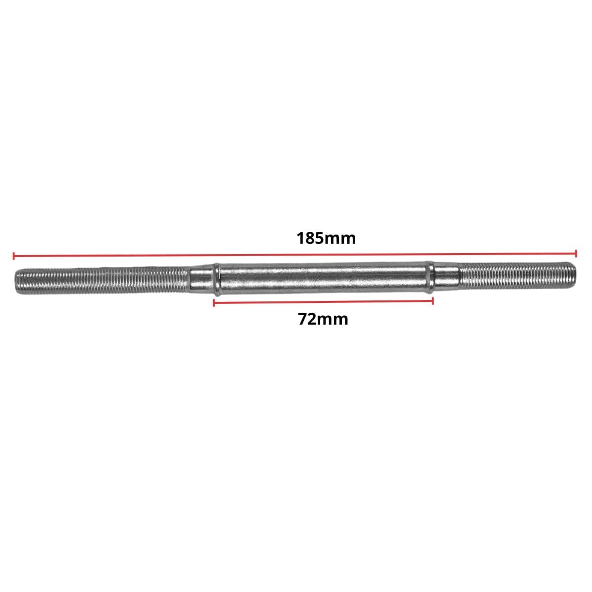 Eixo Traseiro NEK 185mm Aço Zincado Grosso 3/8 Espaçador