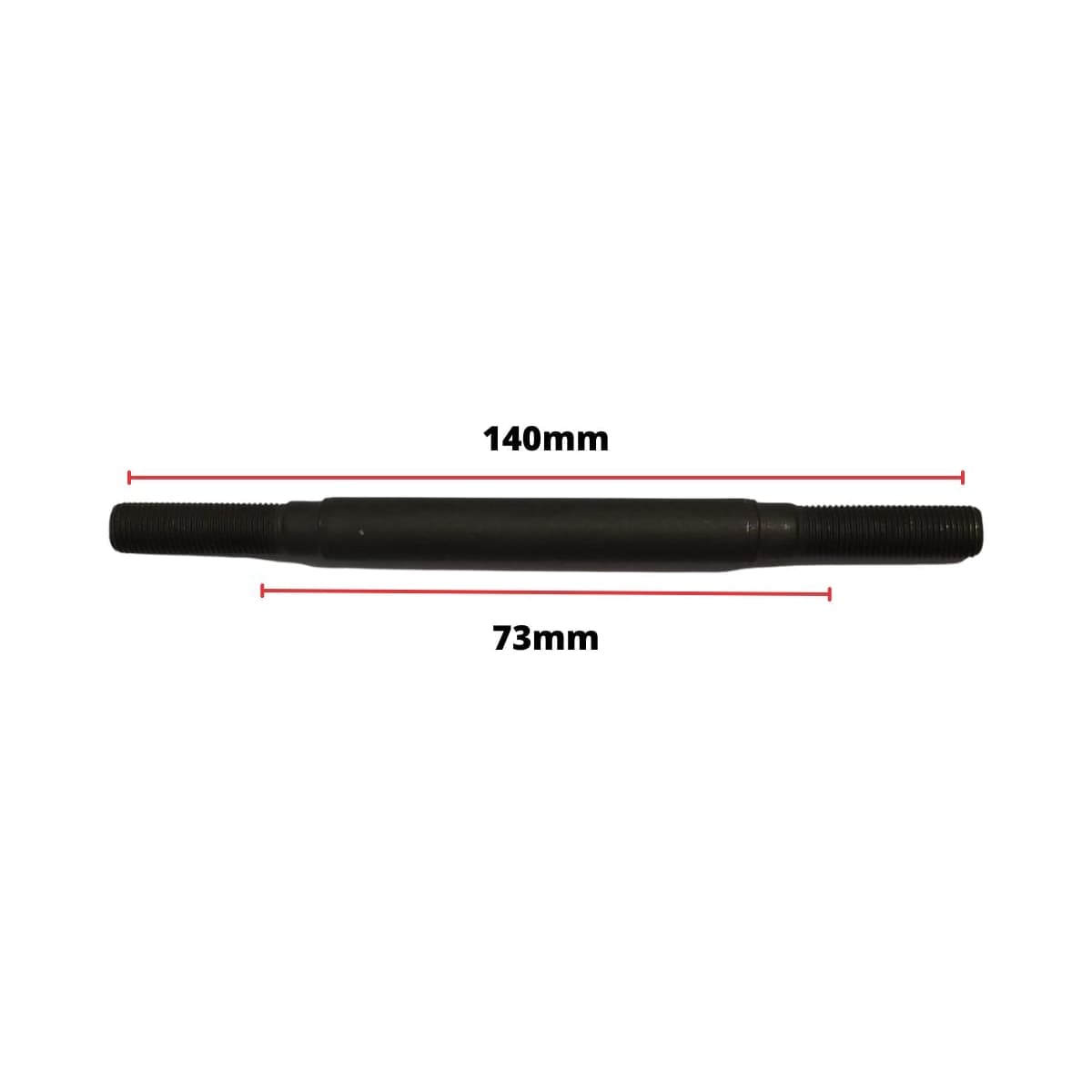 Eixo Dianteiro Com Batente Nek 140mm Aço Preto Grosso 3/8