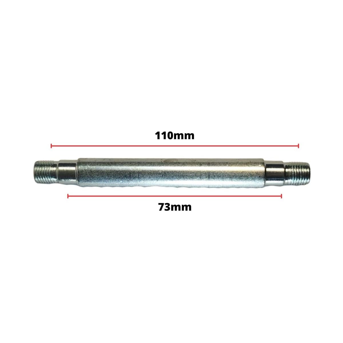 Eixo Dianteiro Furado Nek 110mm Aço Grosso 3/8