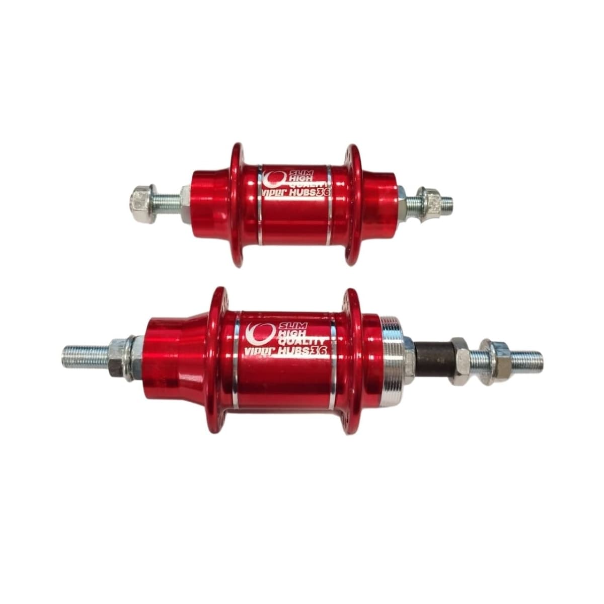Cubo Alumínio Rosca Viper 36 Furos Com Rolamento Vermelho