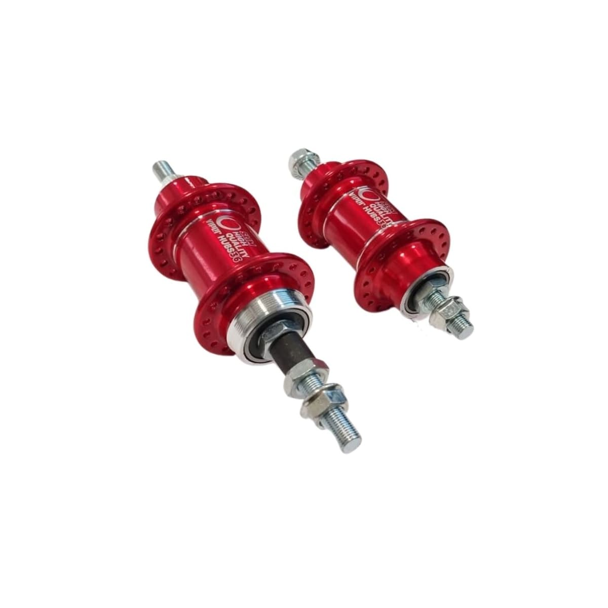 Cubo Alumínio Rosca Viper 36 Furos Com Rolamento Vermelho