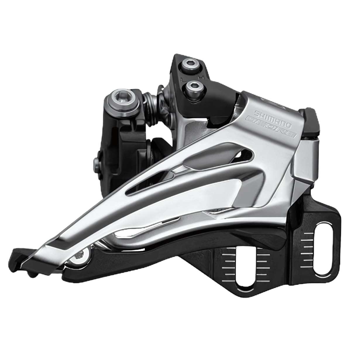 Cambio Dianteiro Shimano M6025 E-Type Puxa por Baixo Prata