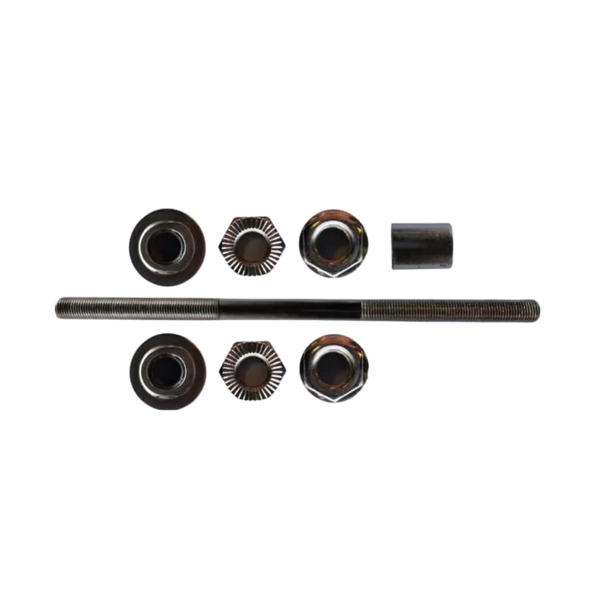 Eixo Traseiro Shengfu 185mm Aço Prata Grosso 3/8 ( 2 Unidades )