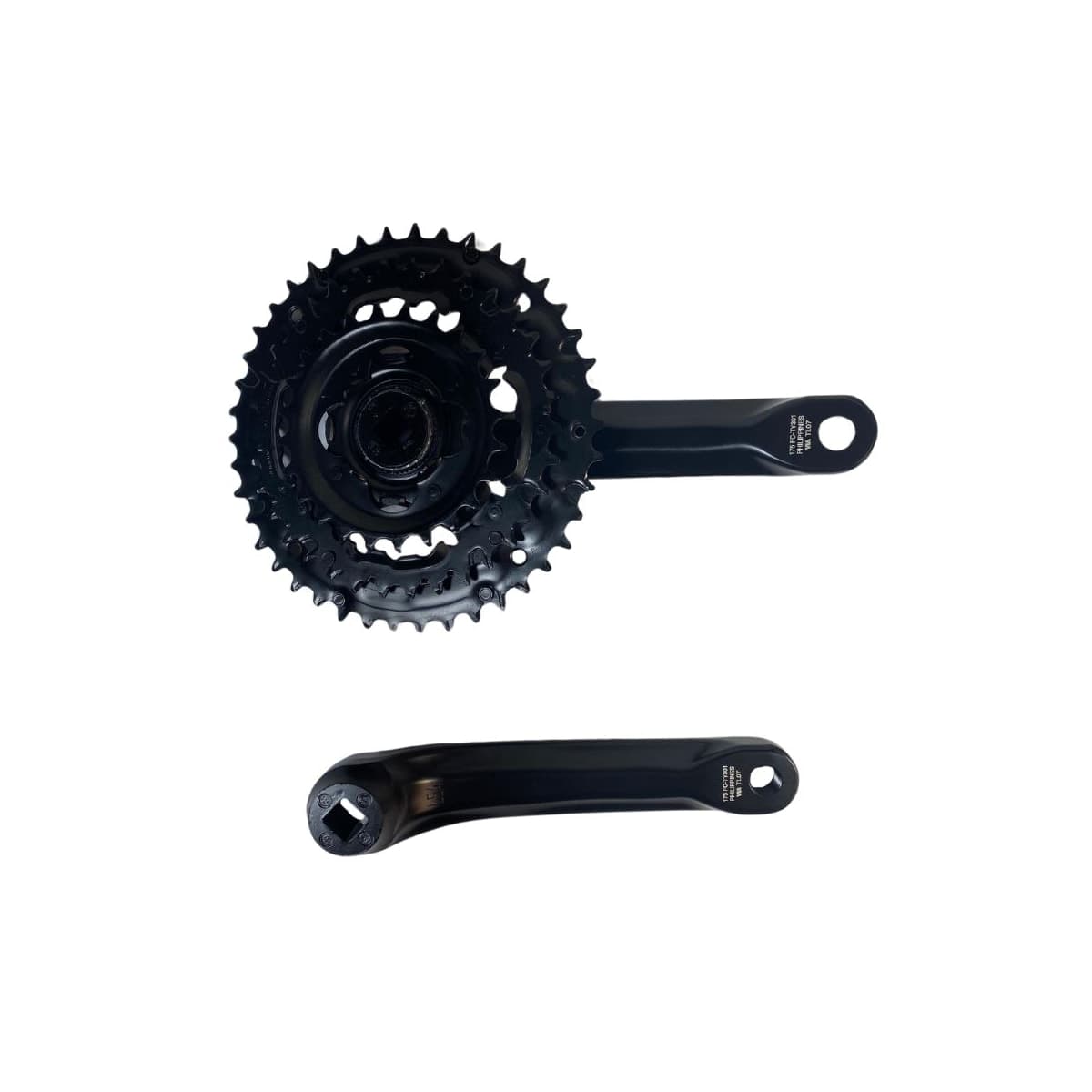Pedivela Alumínio Triplo Shimano Tourney 24/34/42D Preto 175mm