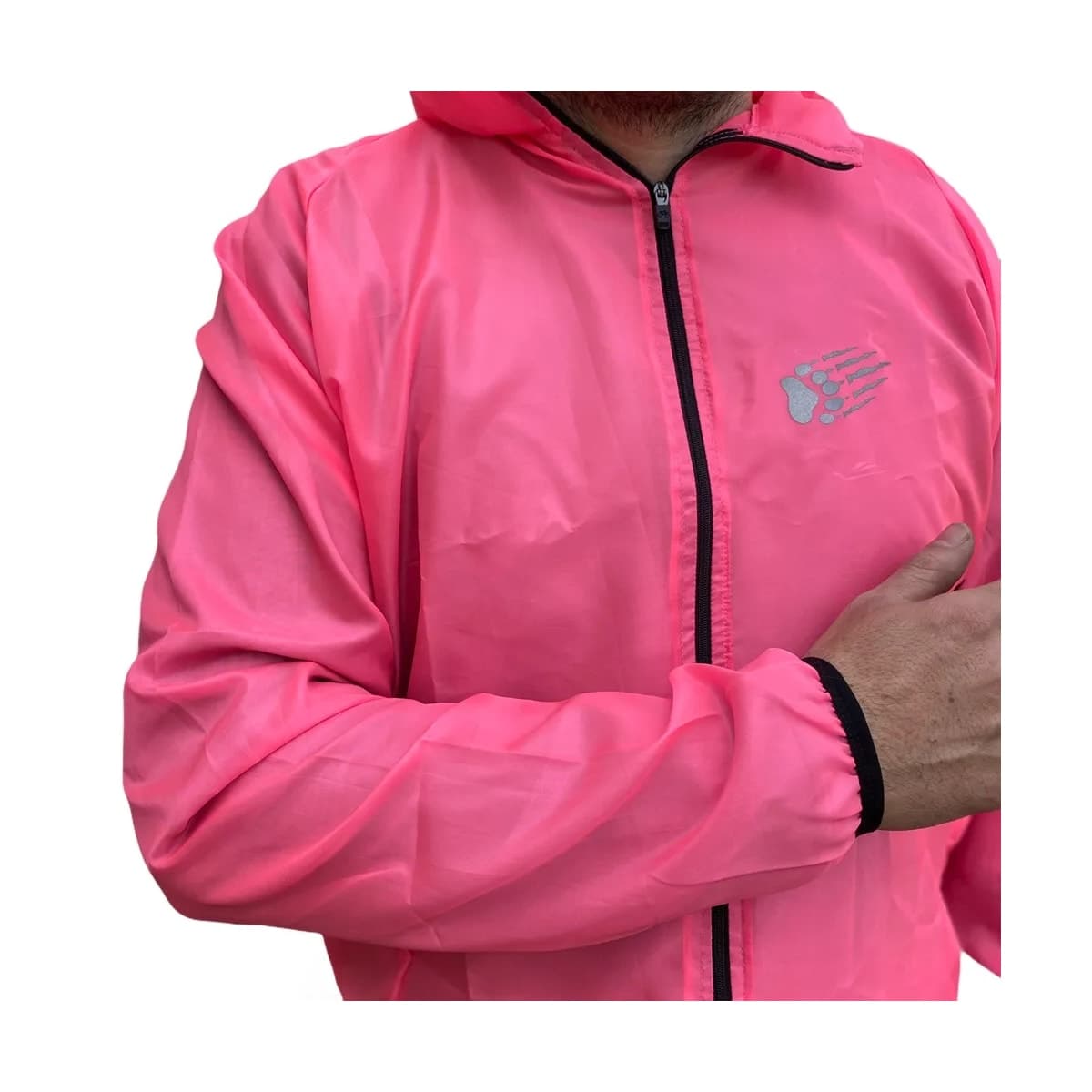 Jaqueta Corta Vento Garra7 Cycling Rosa Fluor G