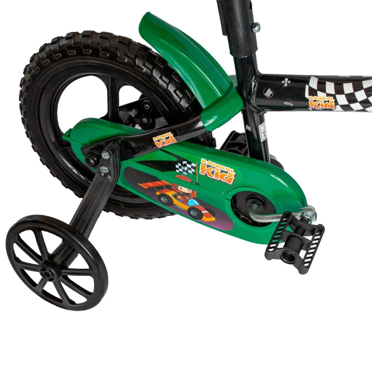 Bicicleta Aro 12 Styll Radical Kid Preto Verde