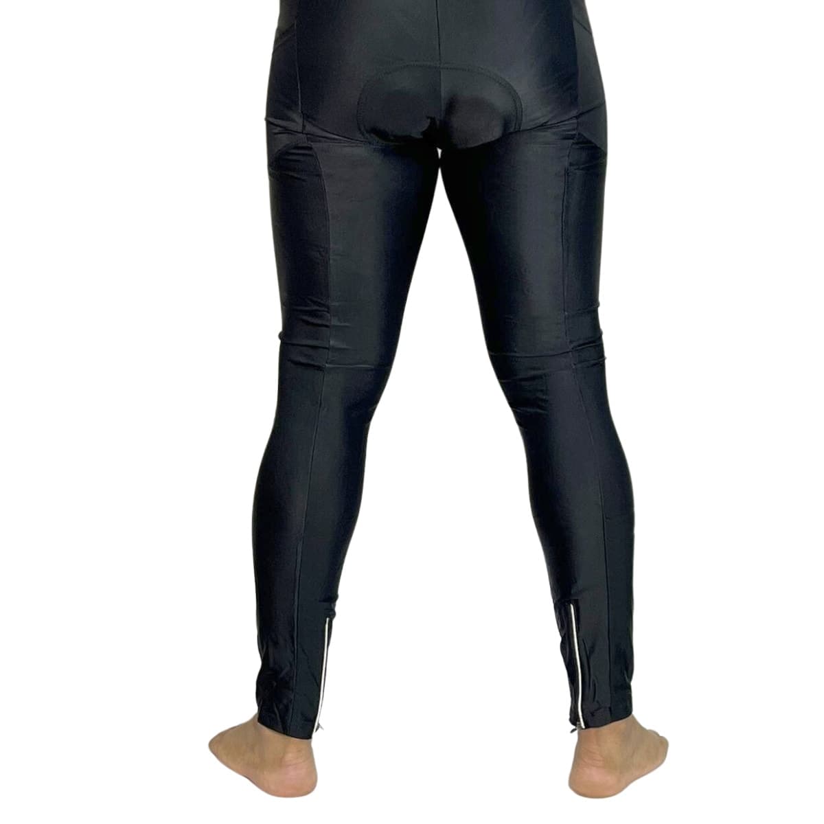 Calça Ciclismo Masculina Fennix Preto Bolso e Ziper