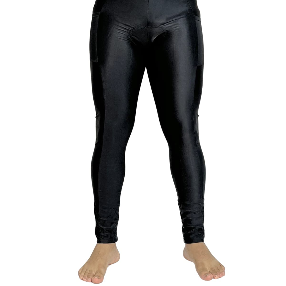 Calça Ciclismo Masculina Fennix Preto Bolso e Ziper