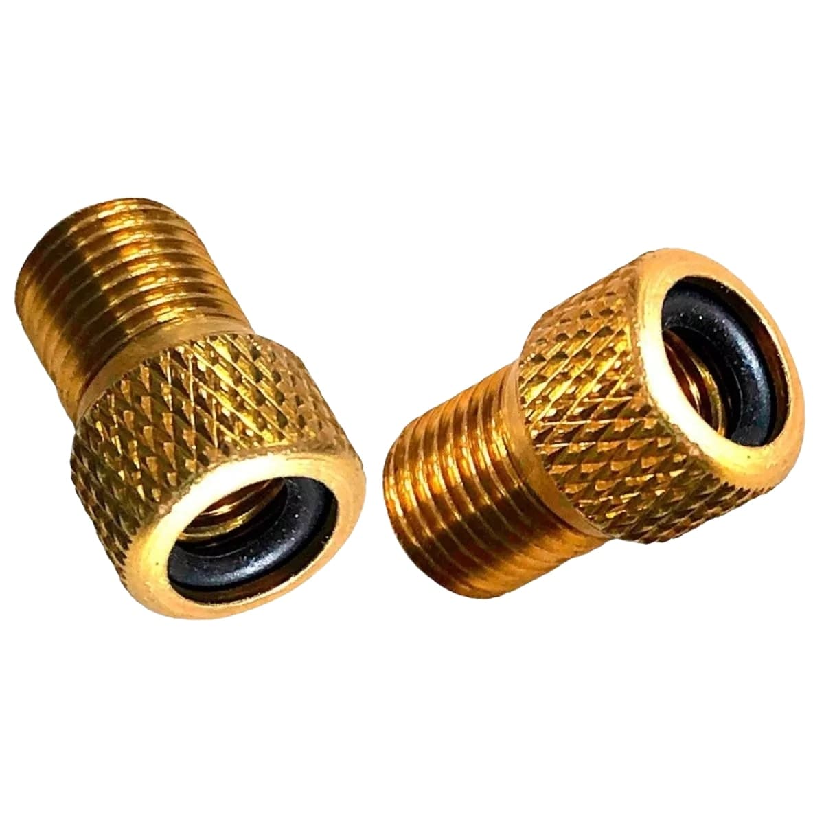 Adaptador Válvula Presta Importado Aço Schrader  Dourado ( 2 Unidades )
