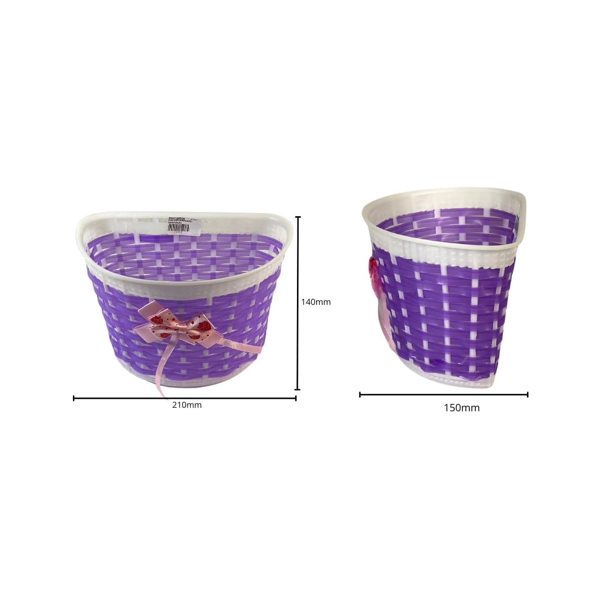 Cesta de Bicicleta Aro 16 Importado Nylon Violeta