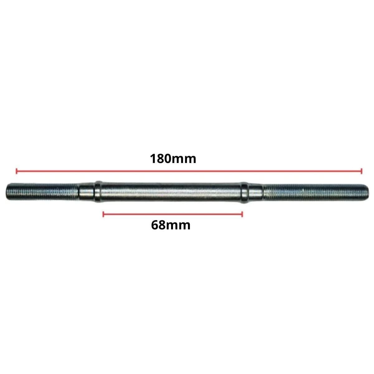 Eixo Traseiro NEK 185mm Aço Zincado Grosso 3/8 Rolamento
