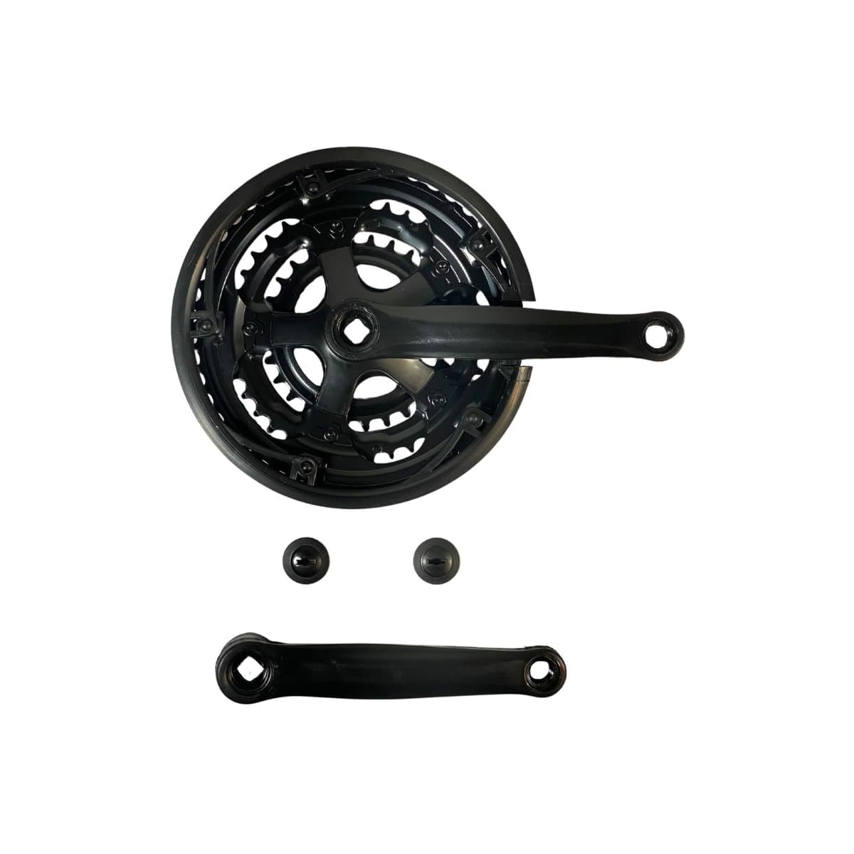 Pedivela Aço Triplo Sugino 28/38/48D Preto 170mm com Protetor