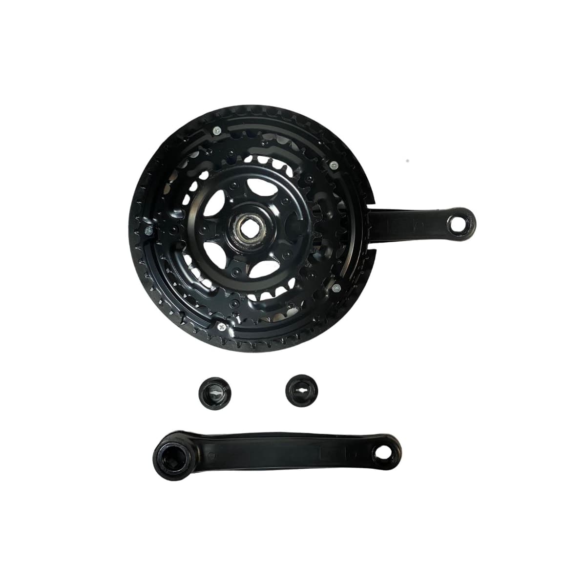 Pedivela Aço Triplo Sugino 28/38/48D Preto 170mm com Protetor