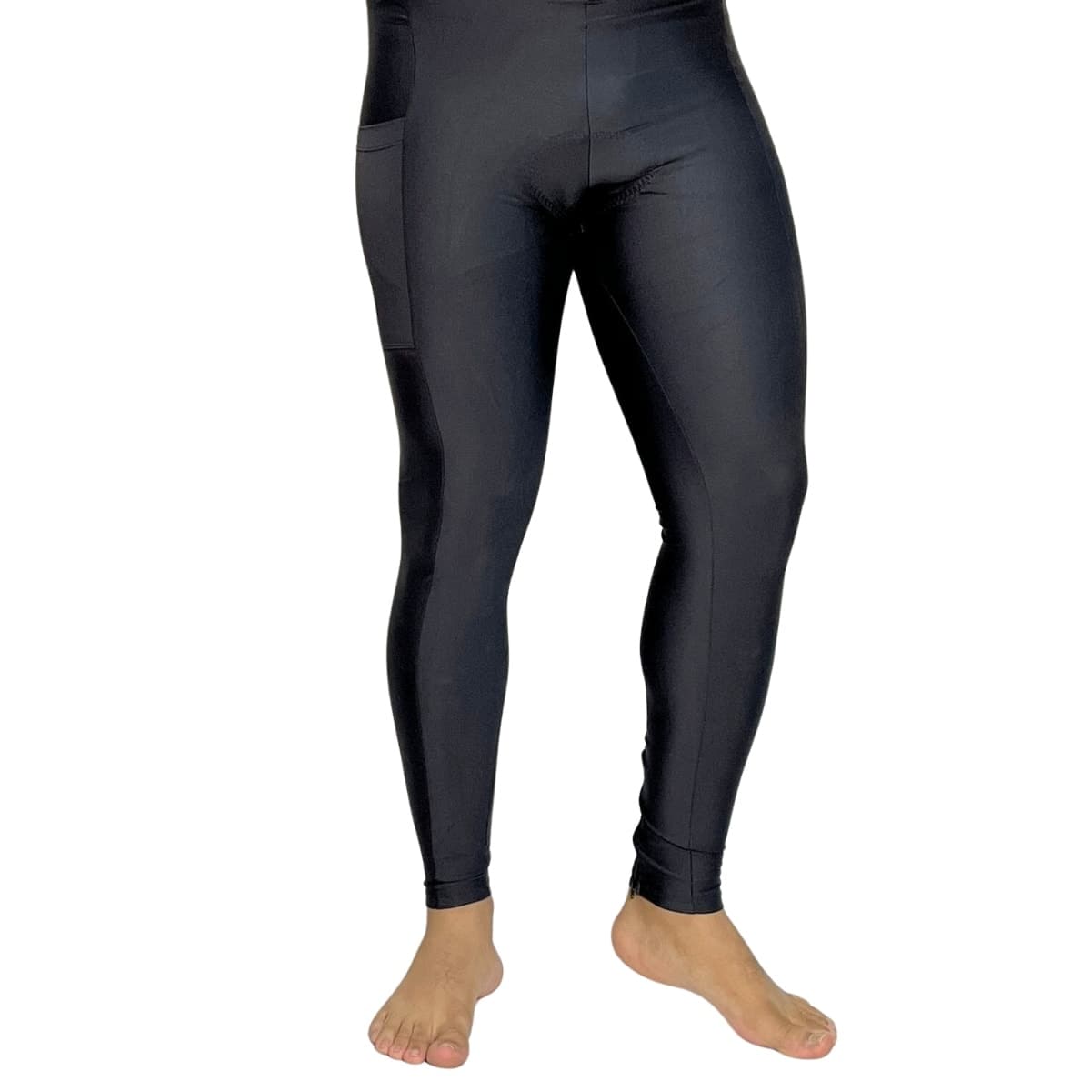 Calça Ciclismo Masculina Stroll Preto Bolso e Ziper