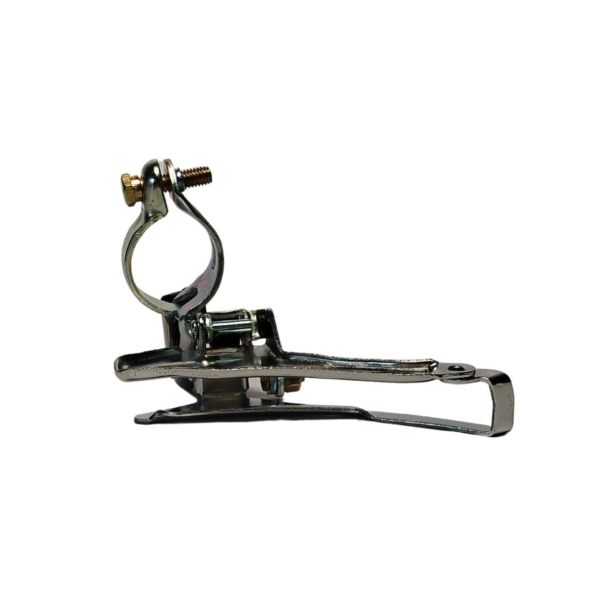 Cambio Dianteiro Saiguan QD-08A  28,6mm Puxa Por Cima Cromado Para Pedivela Reduzido