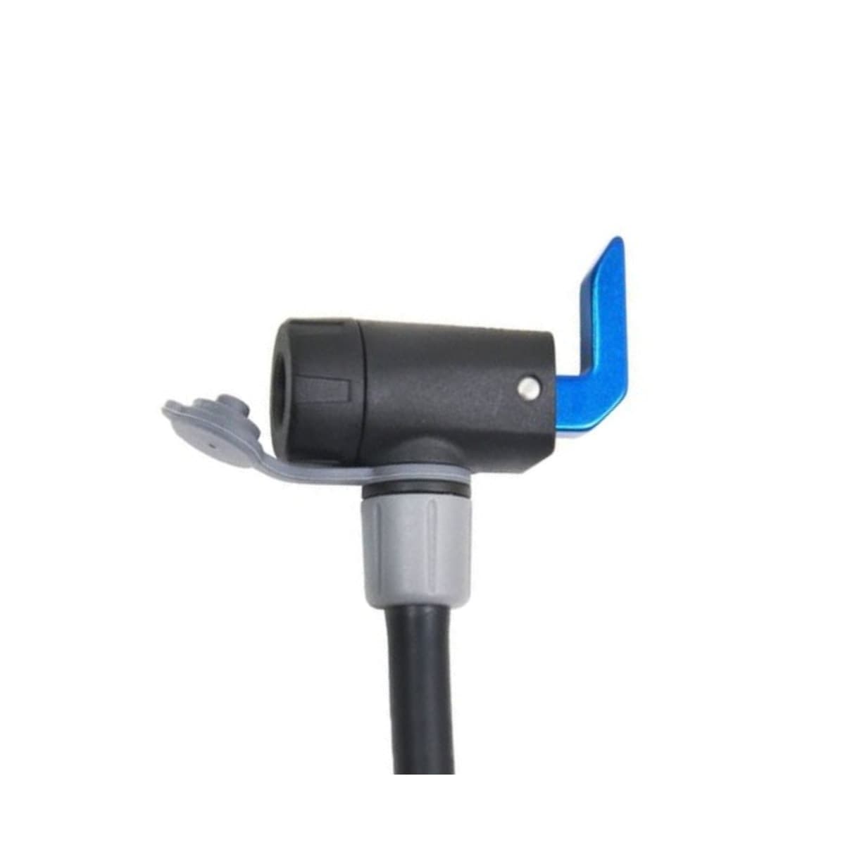 Mini Bomba de Ar Bicicleta Absolute Prime Azul Bico Duplo Com Manômetro