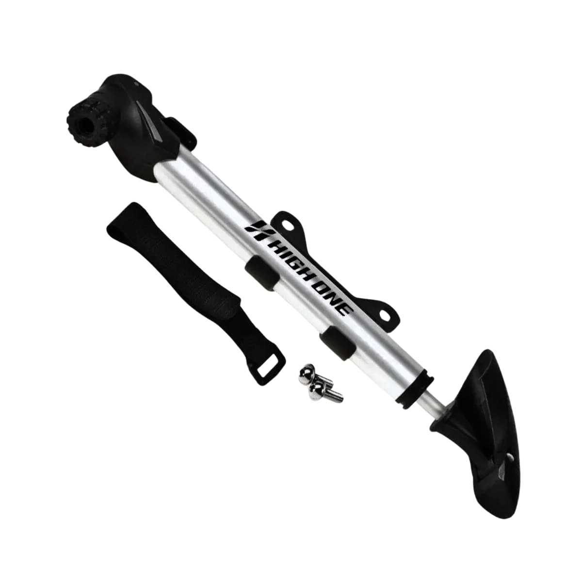 Mini Bomba de Ar Bicicleta High One GP Bico Duplo Com Punho