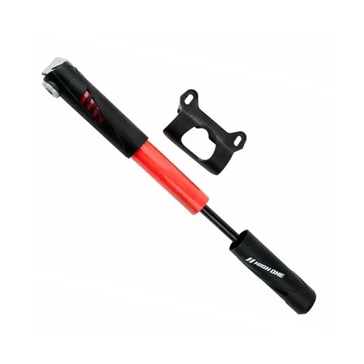 Mini Bomba de Ar Bicicleta High One GP Bico Duplo Com Trava